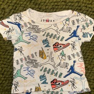 Jordan Kids Multicolor Graphic Tee - White